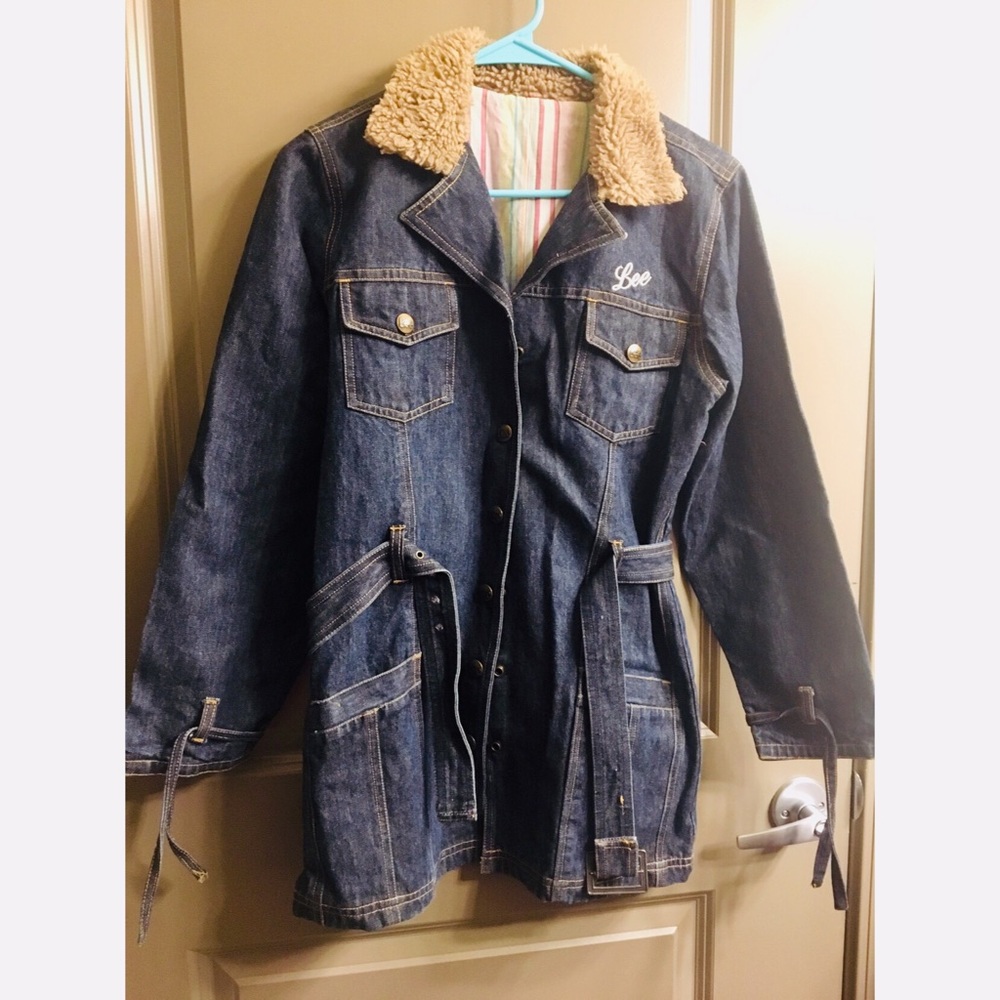 Denim long jacket